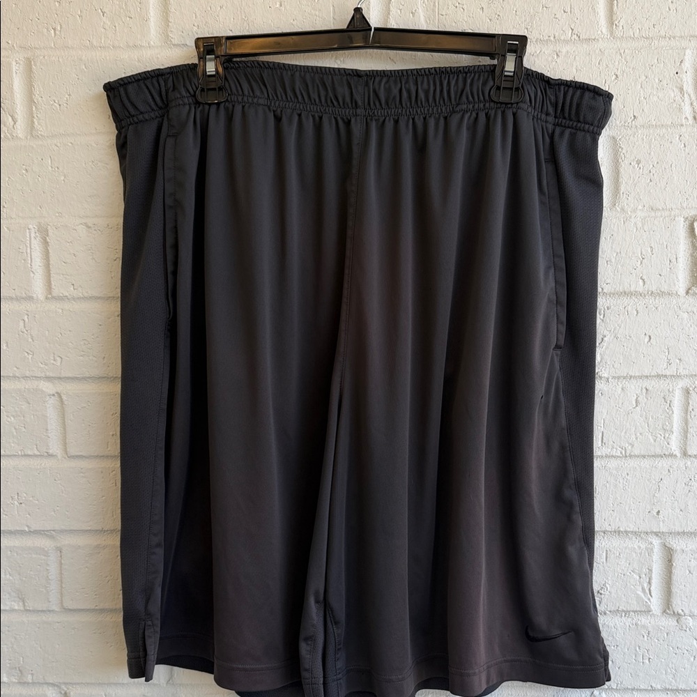 Nike Men’s Charcoal Gray Dri-Fit Flex Woven Shorts 9” Size 3XLT Drawstring Waist